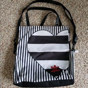 Adidas heart/stripe multi-way tote shoulder bag